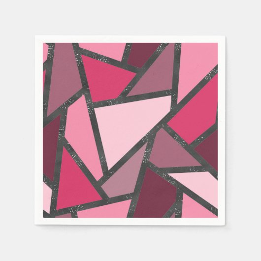 Farbtöne aus rosa Farbglas Serviette (Vorderseite)