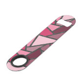 Farbtöne aus rosa Farbglas Speed Flaschenöffner (Vorderseite Schrägansicht)