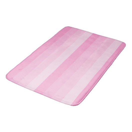 Farbtöne aus rosa Streifen Badematte (Schrägansicht)