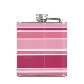 Farbtöne aus rosa Streifen Flachmann (Rückseite)