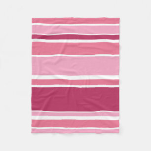 Farbtöne aus rosa Streifen Fleecedecke