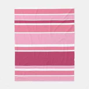 Farbtöne aus rosa Streifen Fleecedecke