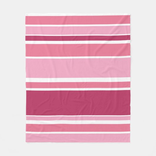 Farbtöne aus rosa Streifen Fleecedecke (Vorderseite)