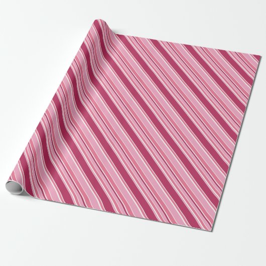 Farbtöne aus rosa Streifen Geschenkpapier (Ungerollt)