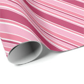 Farbtöne aus rosa Streifen Geschenkpapier (Rolleneckpunkt)