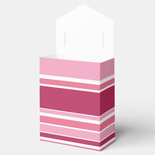 Farbtöne aus rosa Streifen Geschenkschachtel (Geöffnet)