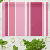 Farbtöne aus rosa Streifen Geschirrtuch (Gefaltet)