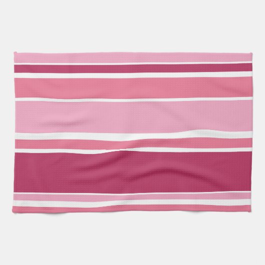 Farbtöne aus rosa Streifen Geschirrtuch (Horizontal)