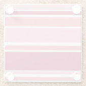 Farbtöne aus rosa Streifen Glasuntersetzer (Rückseite)