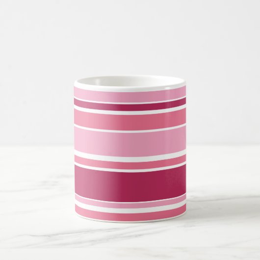 Farbtöne aus rosa Streifen Kaffeetasse (Mittel)