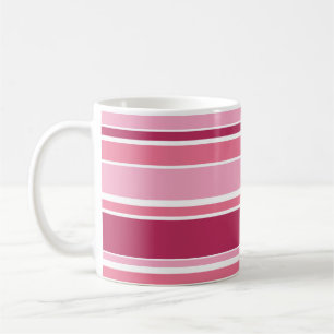 Farbtöne aus rosa Streifen Kaffeetasse