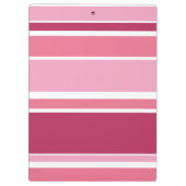 Farbtöne aus rosa Streifen Klemmbrett (Rückseite)