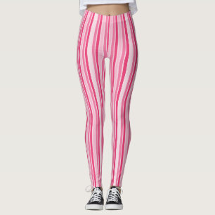 Farbtöne aus rosa Streifen Leggings