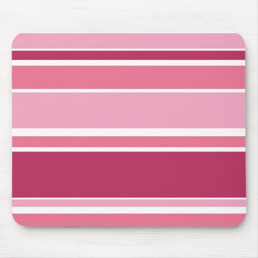 Farbtöne aus rosa Streifen Mousepad (Vorne)