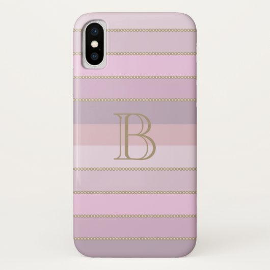 Farbtöne aus rosa Streifen, personalisiert Case-Mate iPhone Hülle (Rückseite)