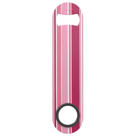 Farbtöne aus rosa Streifen Speed Flaschenöffner (Rückseite)