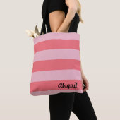 Farbtöne aus rosa Streifen Tasche (Von Nahem)
