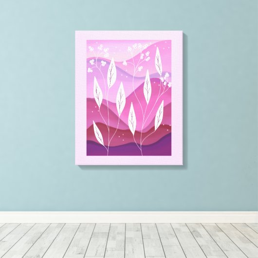 Farbtöne aus rosa weißem Leaf gesteppte Leinwand (Insitu (Holzboden))