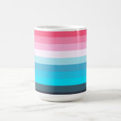 Farbtöne Blau und Rosa Streifen Kaffeetasse (Mittel)