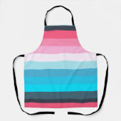 Farbtöne Blau und Rosa Streifen Schürze (Vorderseite)