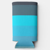 Farbtöne Blau und Rosa Streifen Selters Dosenkühler (Rückseite)