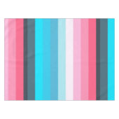 Farbtöne Blau und Rosa Streifen Tischdecke (Vorderseite (Horizontal))