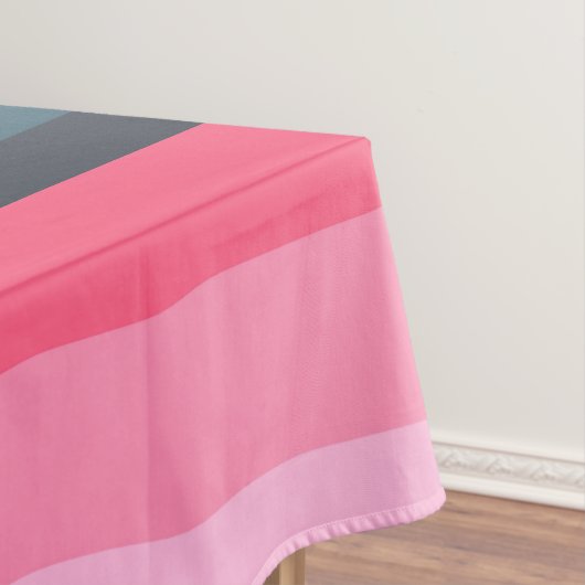 Farbtöne Blau und Rosa Streifen Tischdecke (Beispiel)