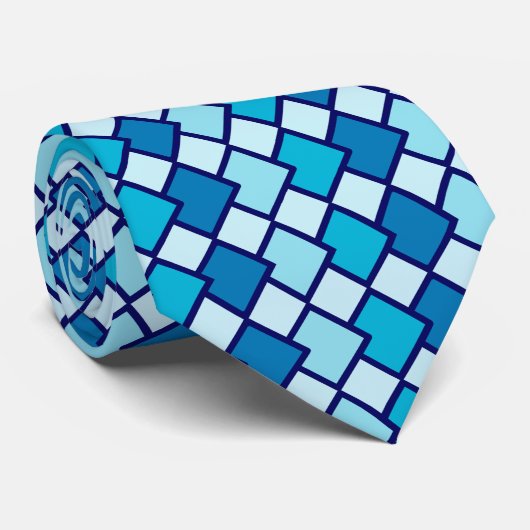 Farbtöne der Abstrakten geometrischen Diamantform Krawatte (Gerollt)