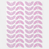Farbtöne der abstrakten rosa Blume auf weiß Fleecedecke (Vorderseite)