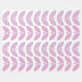 Farbtöne der abstrakten rosa Blume auf weiß Fleecedecke (Vorderseite (Horizontal))