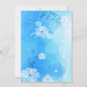 Farbtöne der Blauen Wasserfarbe Hydrangeas Dusche Einladung (Rückseite)
