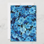 Farbtöne der Blauen Wasserfarbe Hydrangeas Dusche Einladung (Rückseite)
