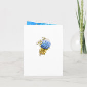 Farbtöne der Blauen Wasserfarbe Hydrangeas Dusche Einladung (Rückseite)