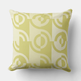 Farbtöne der gelben Kreislauffragmente Kissen