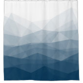Farbtöne der geometrischen blauen Bauweise Duschvorhang (Vorderseite)