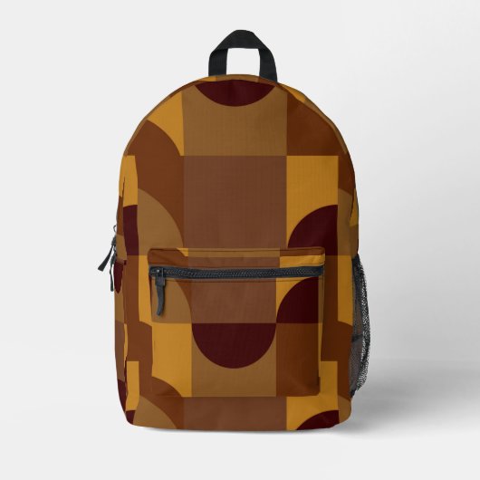 Farbtöne der geometrischen Formen Bedruckter Rucksack (Vorderseite)