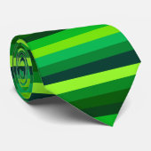 Farbtöne der Krawatte Grüne Streifen (Gerollt)