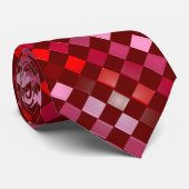 Farbtöne der Krawatte Red Diamond Pattern (Gerollt)