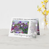 Farbtöne der lila Beileid-Karte 15a Karte (Gelbe Blume)