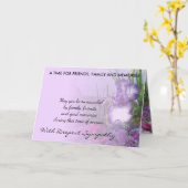 Farbtöne der lila Beileid-Karte 16b Karte (Gelbe Blume)