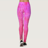 Farbtöne der rosa Grunge-Textur Leggings (Rückseite)