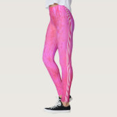 Farbtöne der rosa Grunge-Textur Leggings (Links)