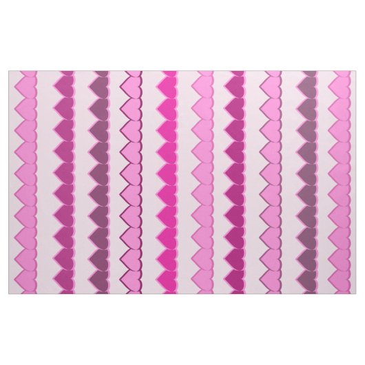 Farbtöne der rosa Herzerreihen Stoff (Yard (91,4 cm))