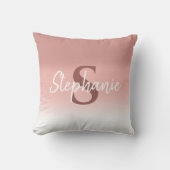 Farbtöne der rosa Kalligraphie Monogram Kissen (Vorderseite)