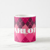 Farbtöne der rosa Raute Sporty Preppy Kaffeetasse (Mittel)