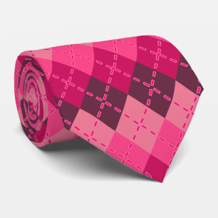 Farbtöne der rosa Raute Sporty Preppy Krawatte