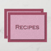 Farbtöne der rosa Rezept-Karte Postkarte (Vorne/Hinten)