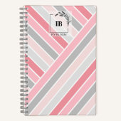 Farbtöne der rosa Streifen Notizblock (Vorderseite)