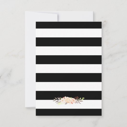 Farbtöne der Schwarz-weißen Streifen in Côte d'Ivo RSVP Karte (Rückseite)
