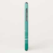 Farbtöne des Aqua Ombre Stripe Personalisierter Na Case-Mate iPhone Hülle (Hinten/Links)